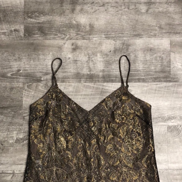BCBG MaxAzria Mady Metallic Lace Camisole XS - Picture 3 of 7